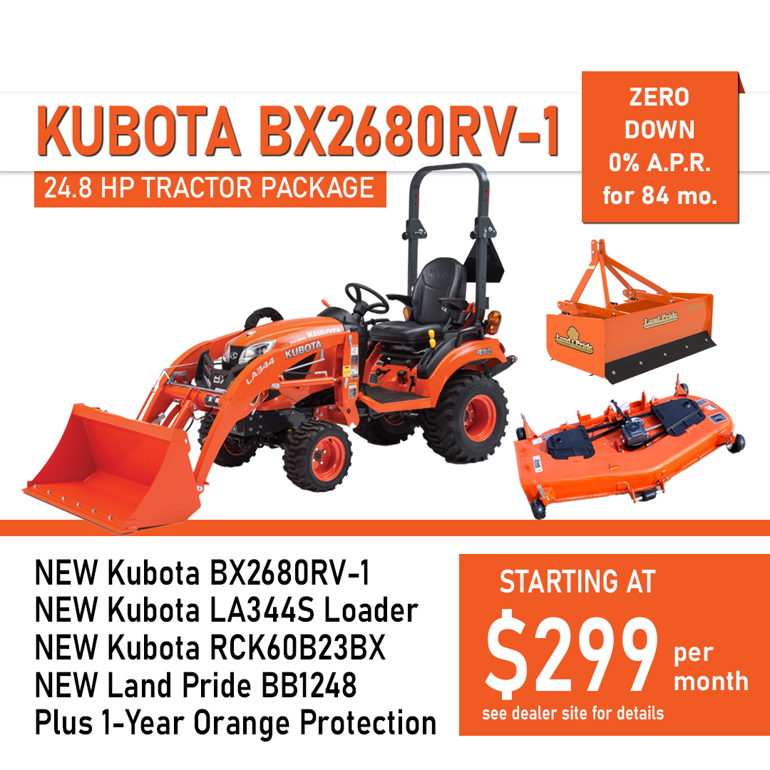 Packages from Kubota Normangee Tractor Normangee, TX (936) 3963101